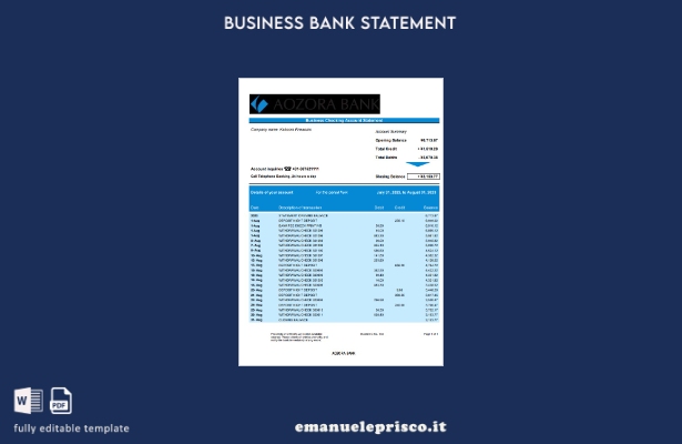 stile verificato Organizzazione Aozora Bank che controlla l'estratto conto Model